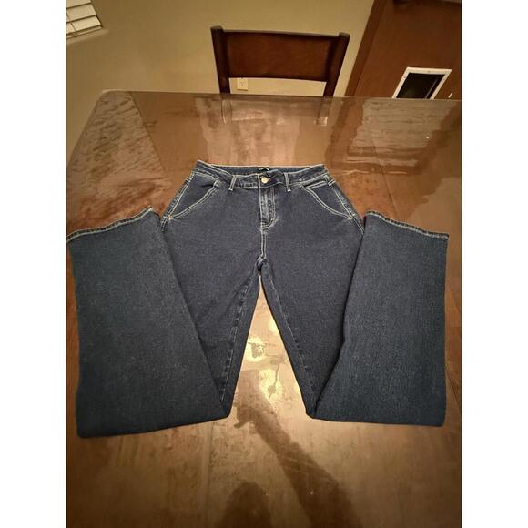 Flamingals Cargo Blue  Jeans #77246 Size Large 29x32  Straight Leg Stretch - Picture 2 of 9